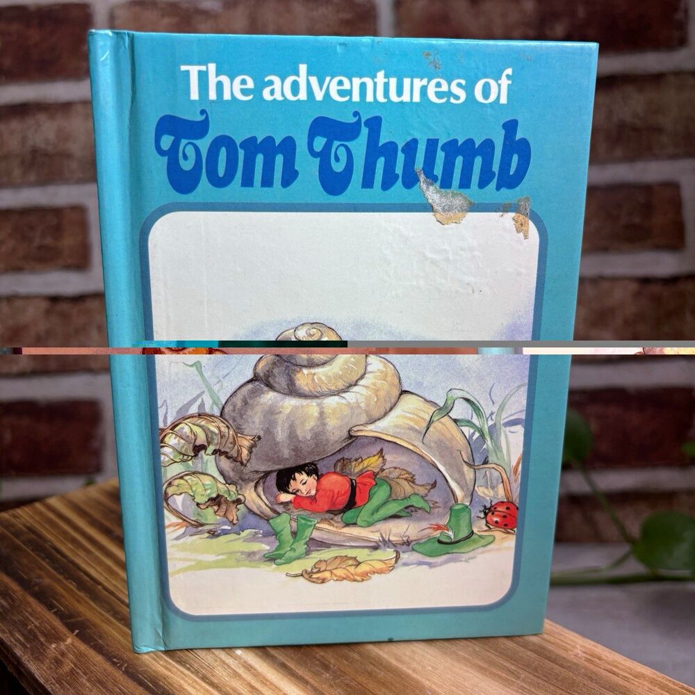 VTG 1984 The Adventures of Tom Thumb Hardcover Exeter Books Illustr. Rene Cloke